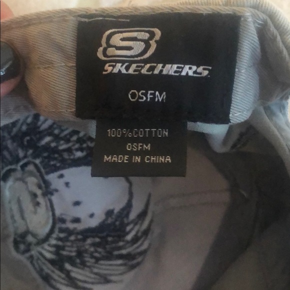 Skechers distressed baseball cap in grey and blue - Picture 4 of 5